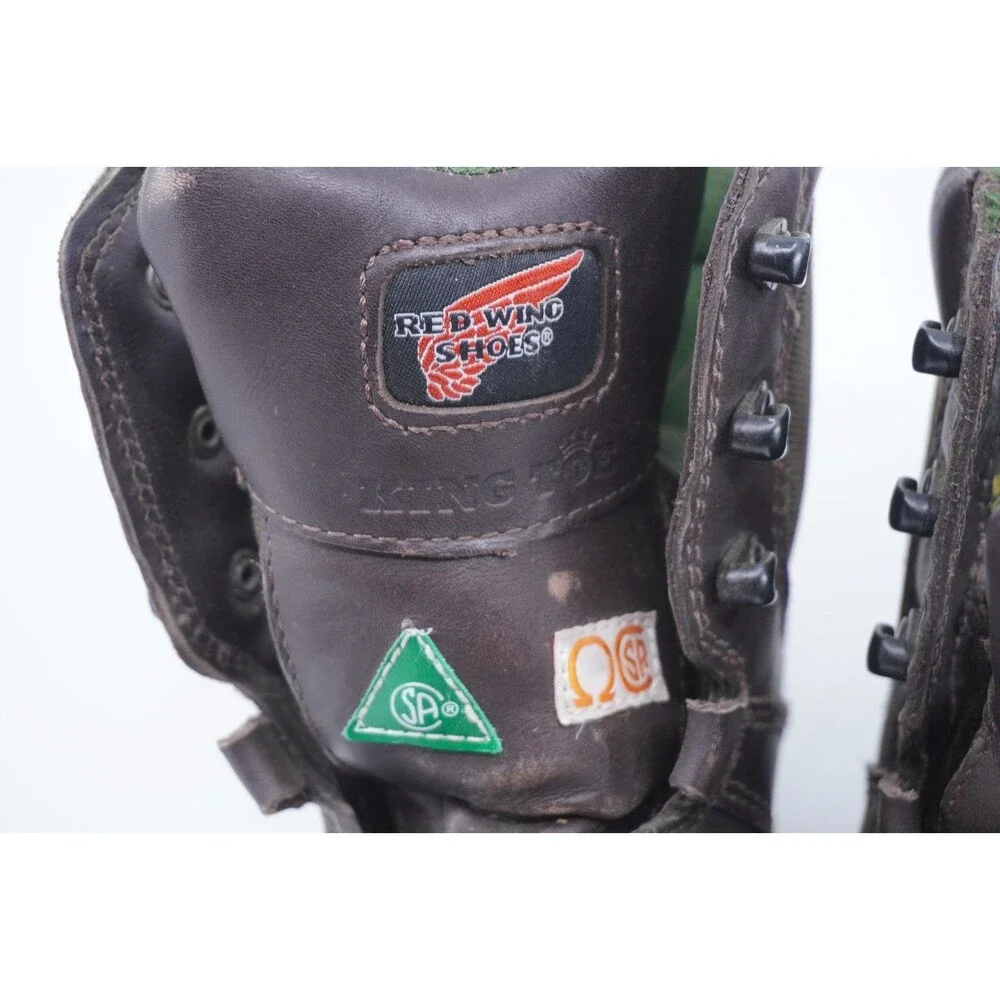 Red Wing King Toe Work Boots Mens Size 9.5 D Waterproof Leather Safety Toe 3547